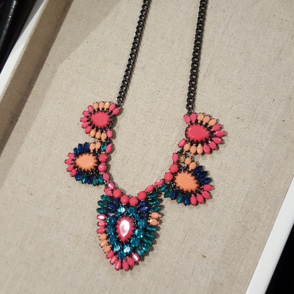 Stella & Dot Jewelry - Stella & Dot Pink and Blue Statement Necklace